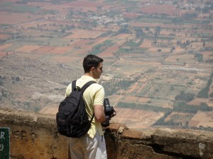 John admiring the view