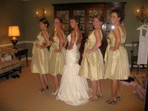 Whitney with her sassy bridesmaids!