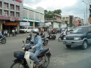 My attempt at photographing the traffic.  This picture makes it look tame.