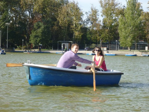 The Stillers in the row boat!