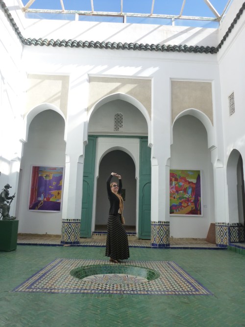 Modern art, modern pose.