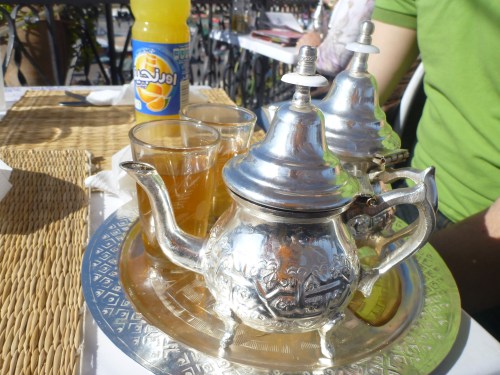 Mint tea--a staple in Morocco