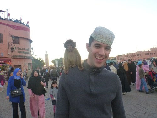 Literally a monkey on his back