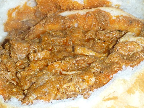 Our dinner--Hungarian Goulash.  Really delicious and hearty!