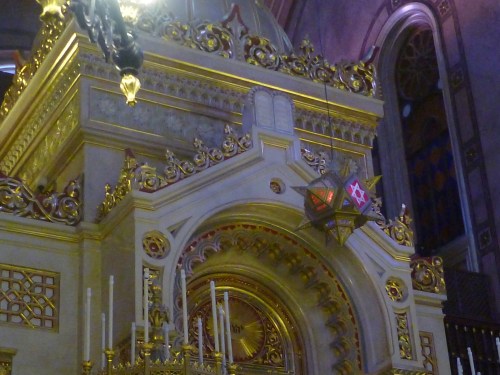 The interior of the synagogue