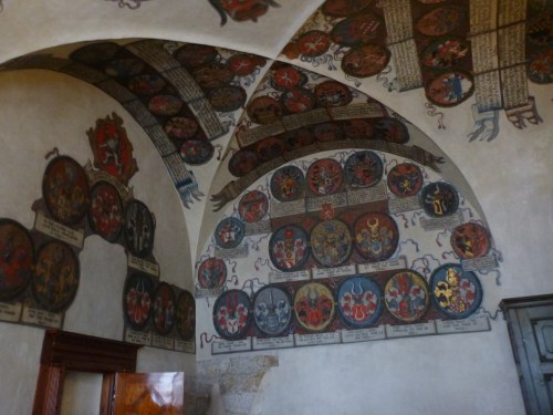 Coats of Arms painted on the interior of the palace