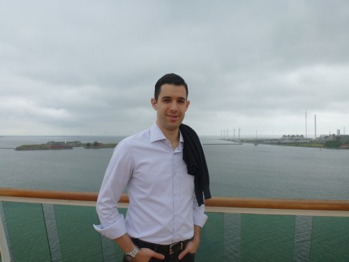 On the deck in cloudy Harwich, England.