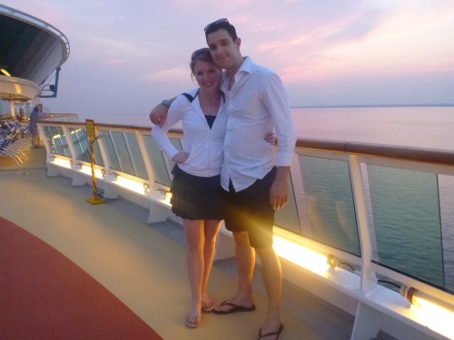 At the "White Night Party".  At this point it's almost midnight!