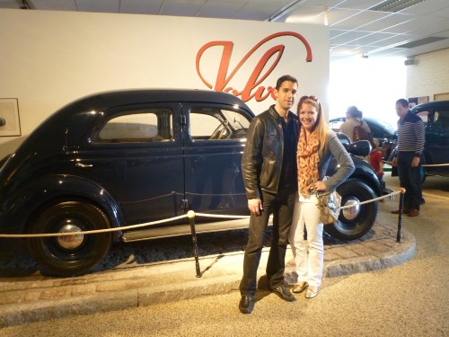 Enjoying the classic cars!