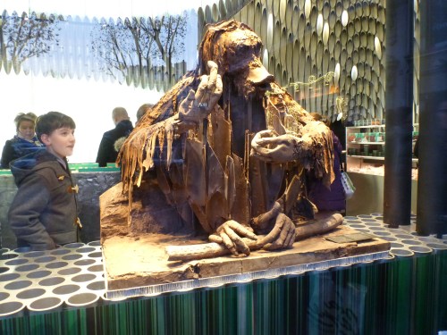 Chocolate monkey with an attitude problem.