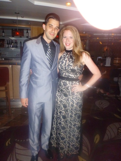 Formal night! (Ignore the thumb in the top right corner. A sweet old man took this photo for us!)