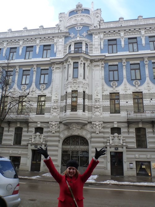 Super excited about all of the art nouveau!  This building is one of 800 buildings in this style in Riga.