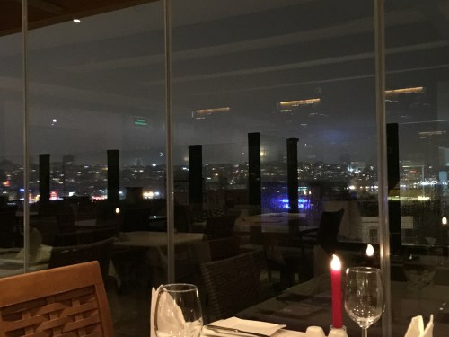 Beautiful view on a rainy night...