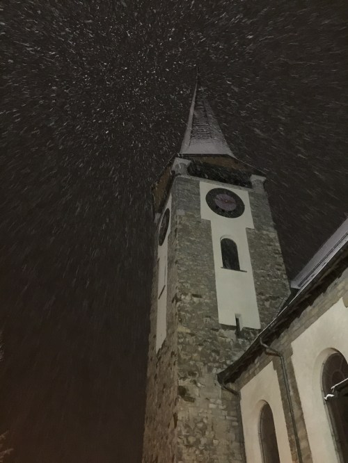 A snowy evening in Zermatt!