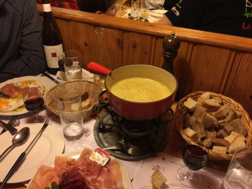 Easter Dinner! Racelete, Fondue, Meat Platter, and Red Wine!