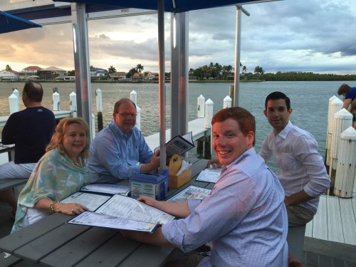 Dinner on the harbor. Delicious and beautiful!