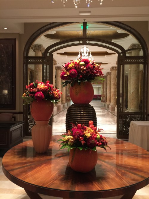 I spy....some beautiful flower arrangements!