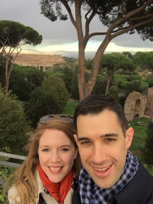 View of the colosseum from Palantine Hill!