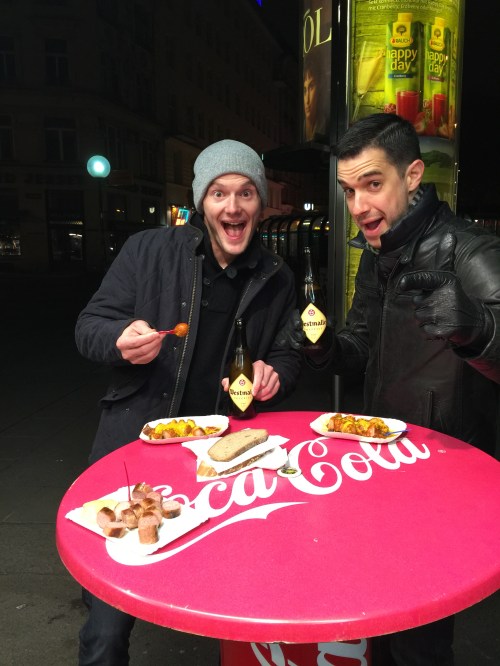 The results of the road beers: curry wurst!